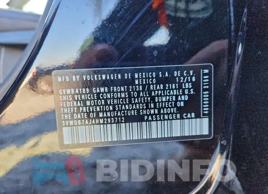 3VWDB7AJ4HM293712 Photo# 12
