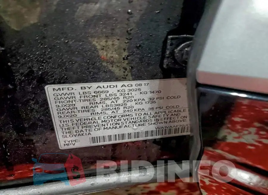 WA1VAAF70JD008861 Photo# 13