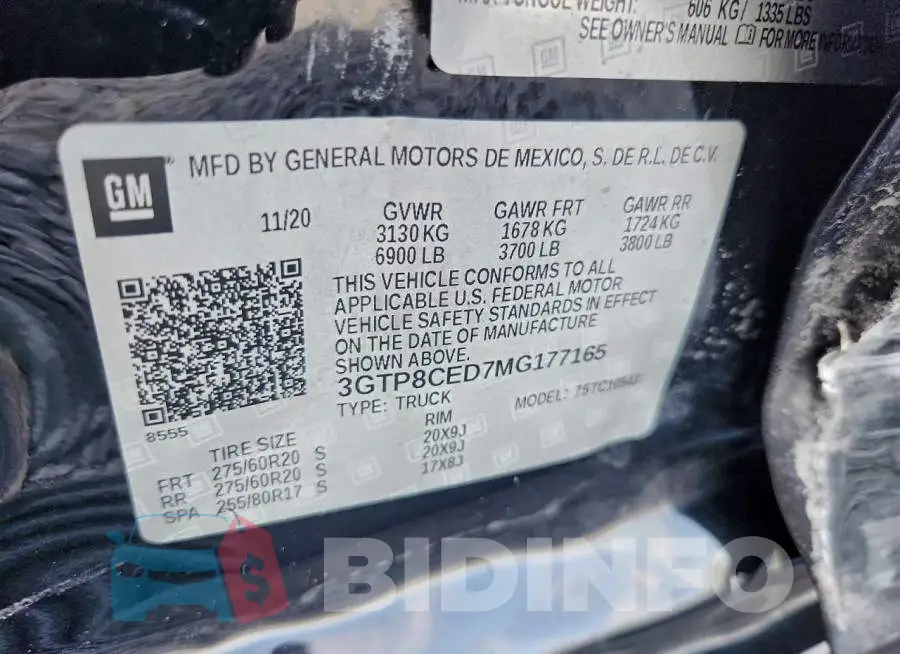 3GTP8CED7MG177165 Photo# 12