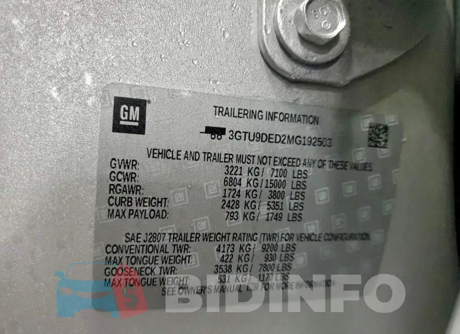 3GTU9DED2MG192503 Photo# 13
