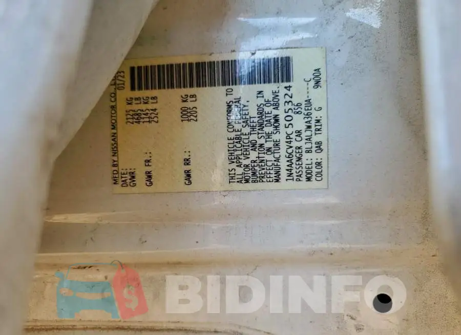 1N4AA6CV4PC505324 Photo# 12