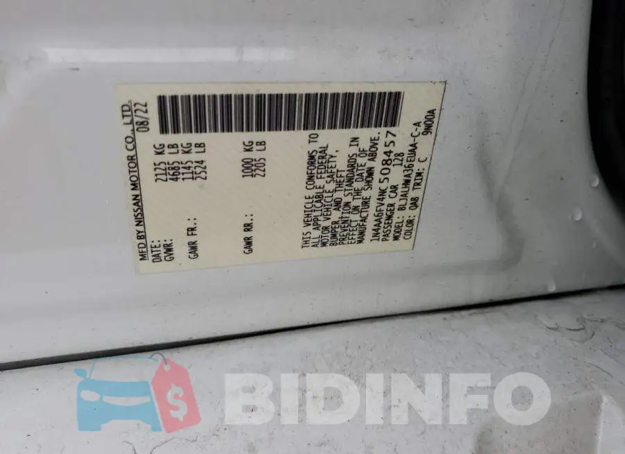 1N4AA6FV4NC508457 Photo# 12