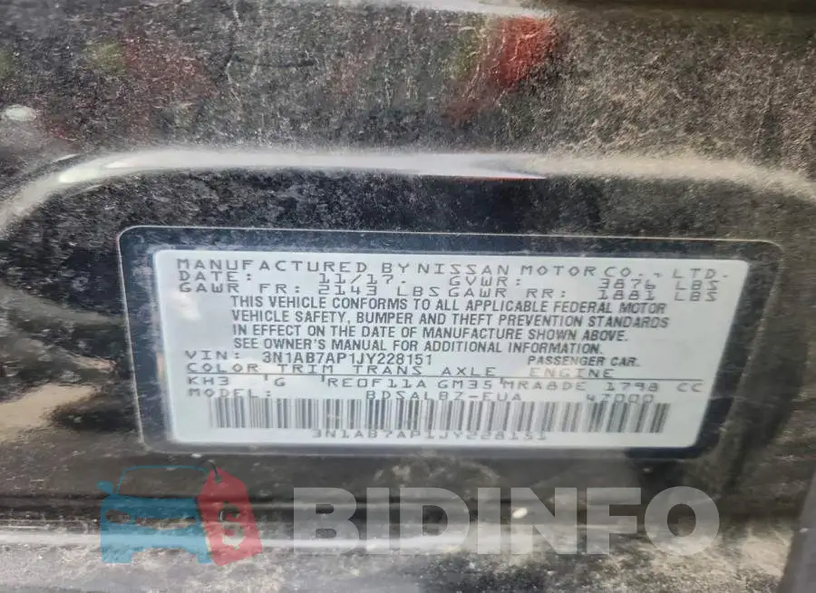 3N1AB7AP1JY228151 Photo# 13