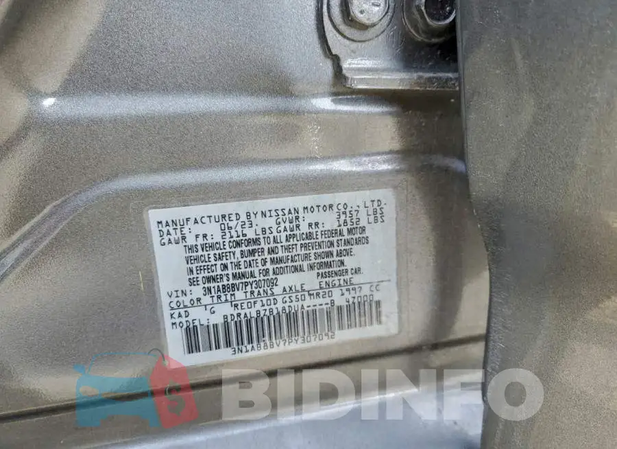 3N1AB8BV7PY307092 Photo# 12