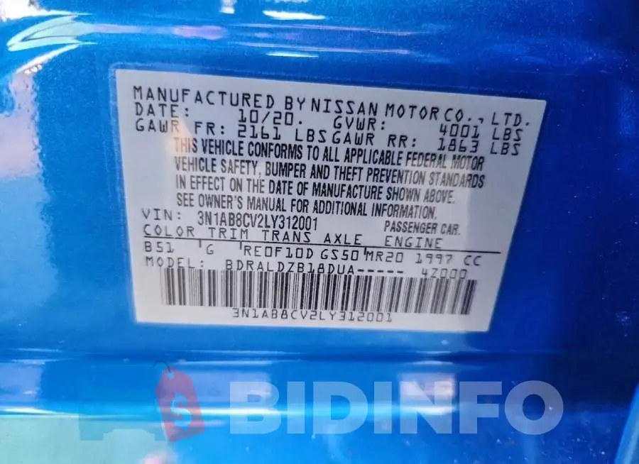 3N1AB8CV2LY312001 Photo# 12