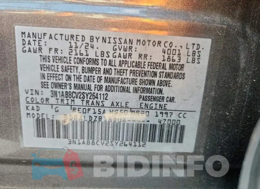 3N1AB8CV2SY264112 Photo# 13