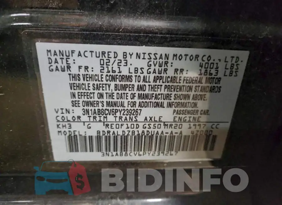 3N1AB8CV6PY239267 Photo# 12