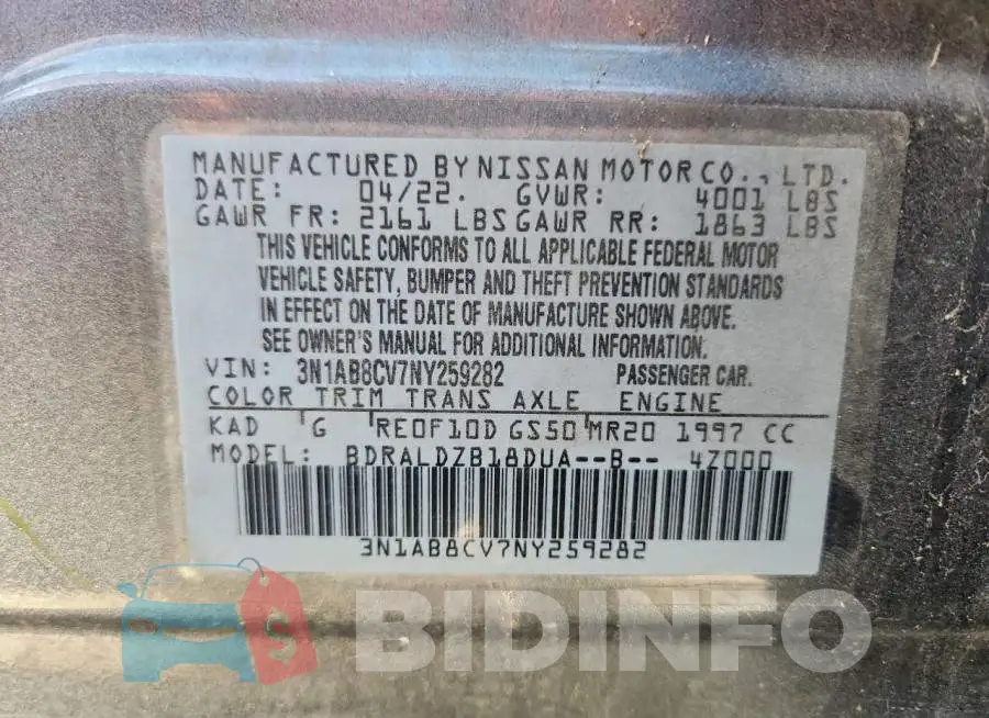 3N1AB8CV7NY259282 Photo# 12