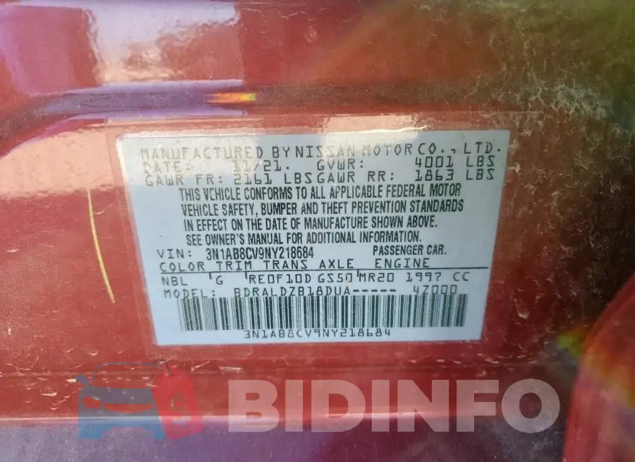 3N1AB8CV9NY218684 Photo# 12