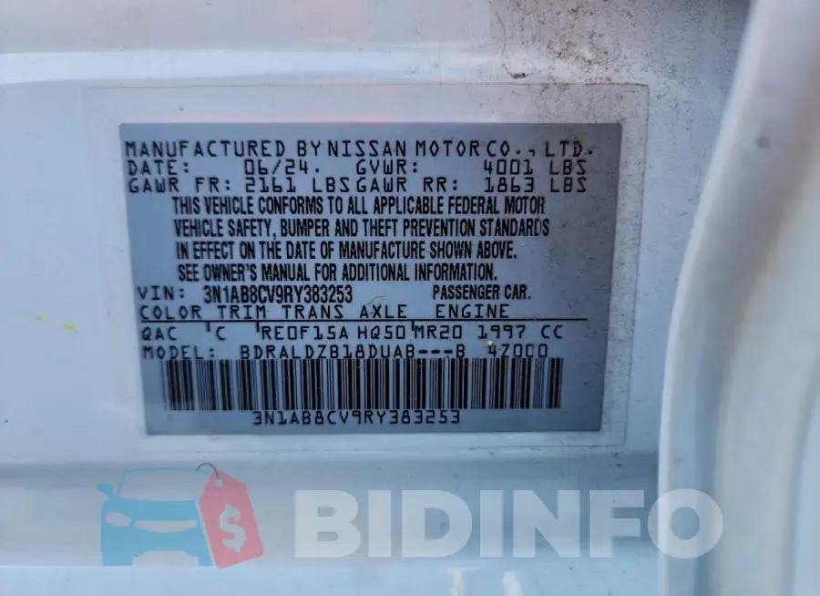 3N1AB8CV9RY383253 Photo# 12