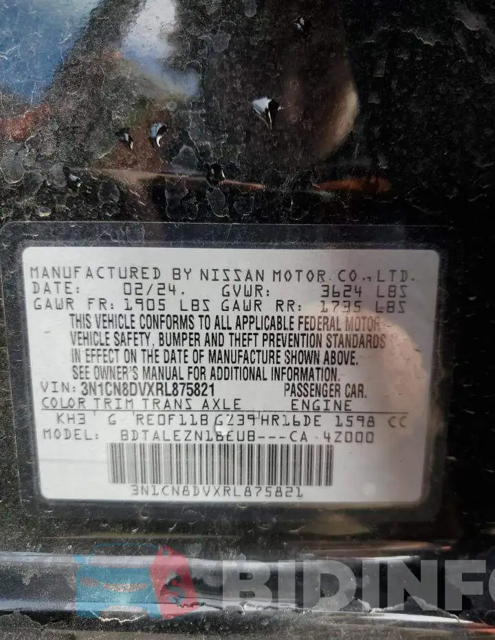 3N1CN8DVXRL875821 Photo# 13