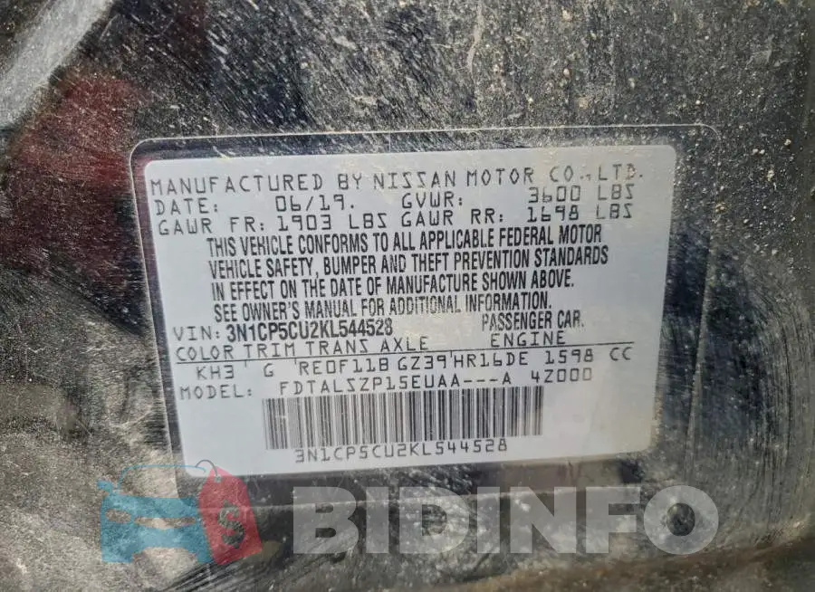 3N1CP5CU2KL544528 Photo# 13