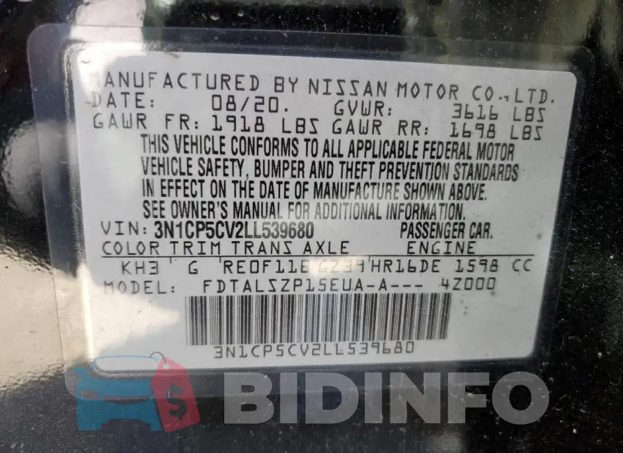 3N1CP5CV2LL539680 Photo# 14