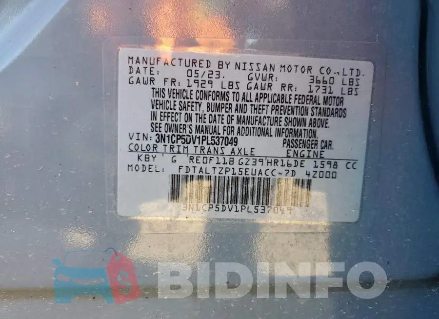 3N1CP5DV1PL537049 Photo# 13