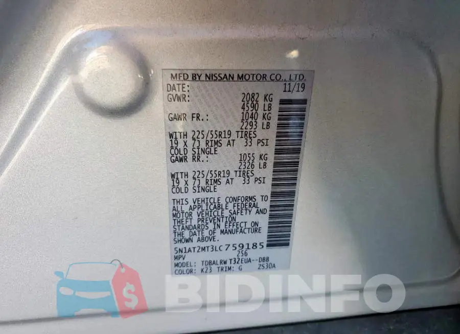5N1AT2MT3LC759185 Photo# 12