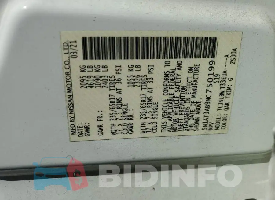 5N1AT3AB9MC750199 Photo# 13