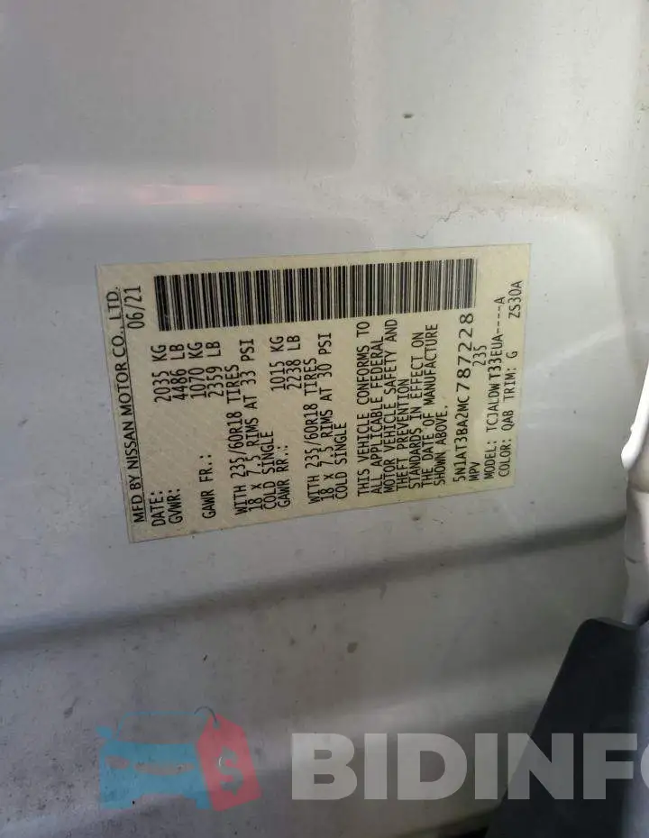 5N1AT3BA2MC787228 Photo# 13