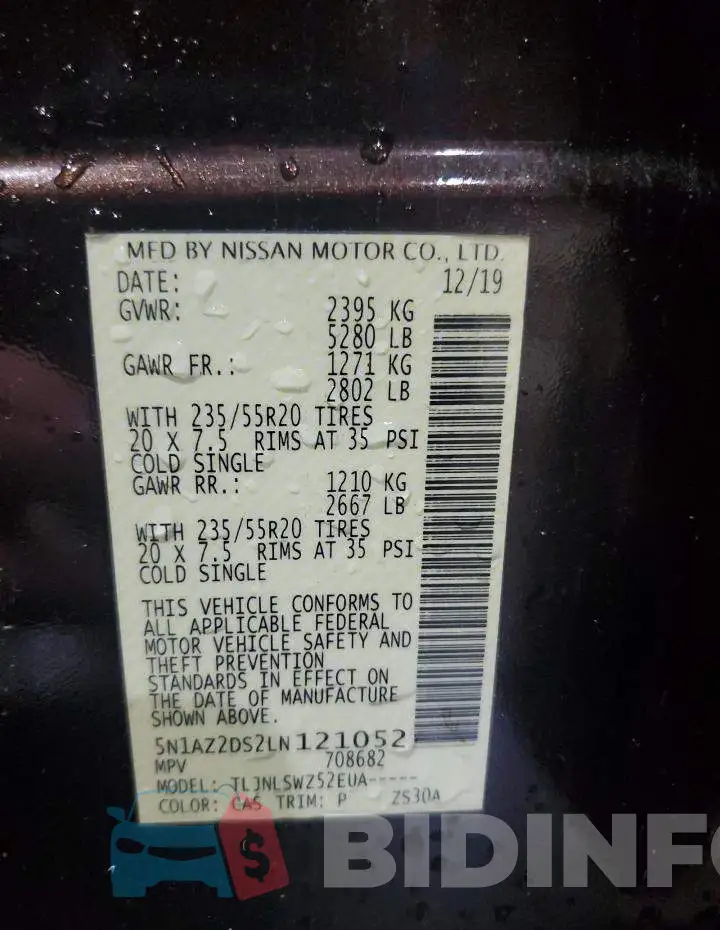 5N1AZ2DS2LN121052 Photo# 14
