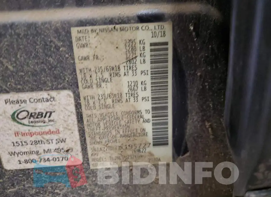 5N1AZ2MH3JN195727 Photo# 13
