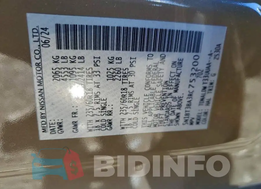 5N1BT3BA3RC753200 Photo# 14