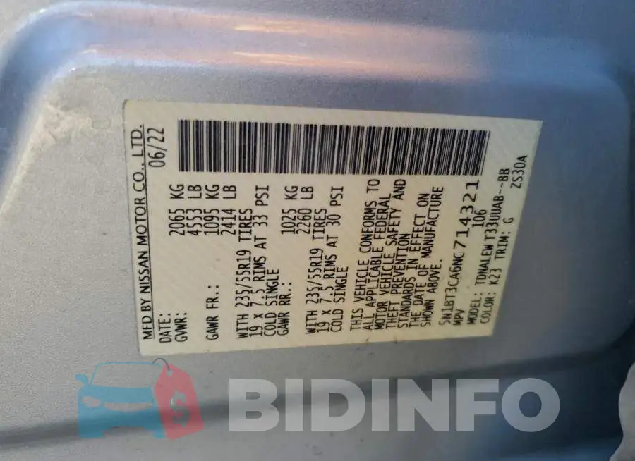 5N1BT3CA6NC714321 Photo# 13