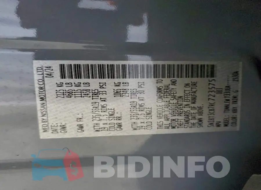 5N1BT3CB7RC723575 Photo# 13