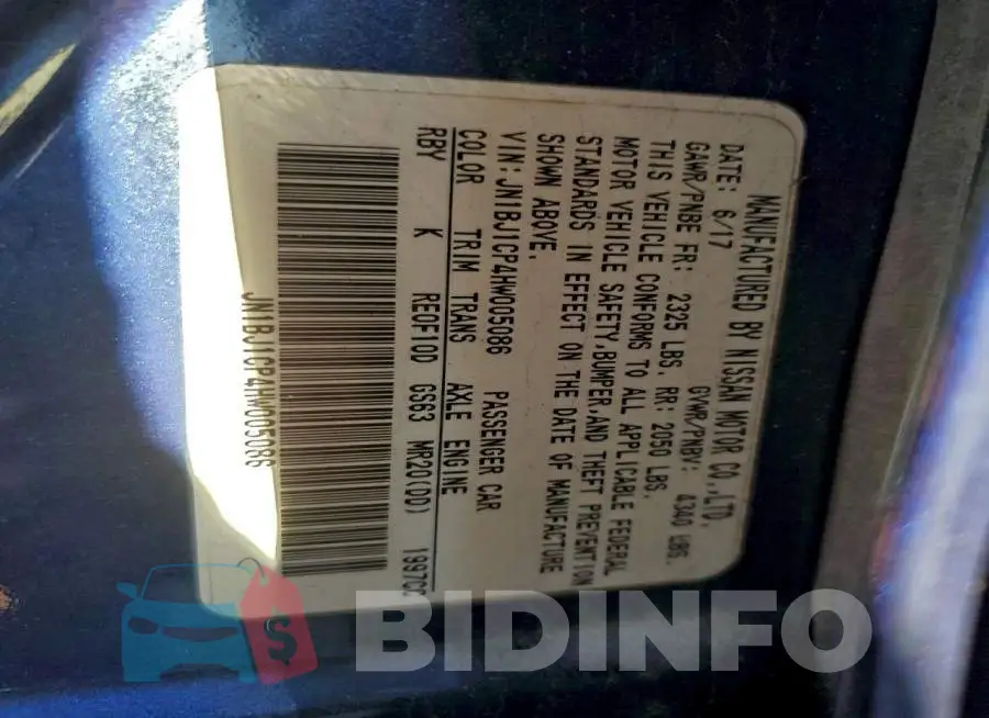 JN1BJ1CP4HW005086 Photo# 13