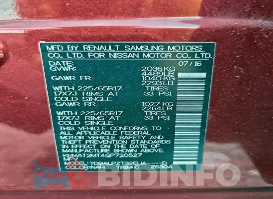 KNMAT2MT4GP720527 Photo# 12