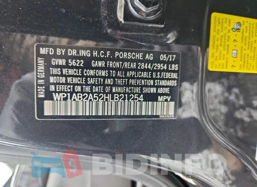 WP1AB2A52HLB21254 Photo# 13