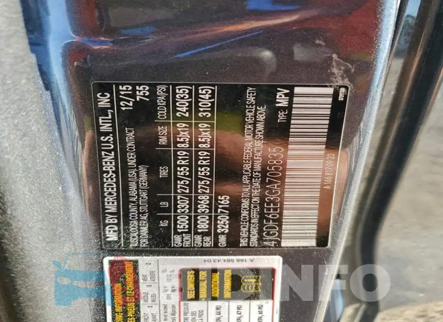 4JGDF6EE3GA705835 Photo# 13