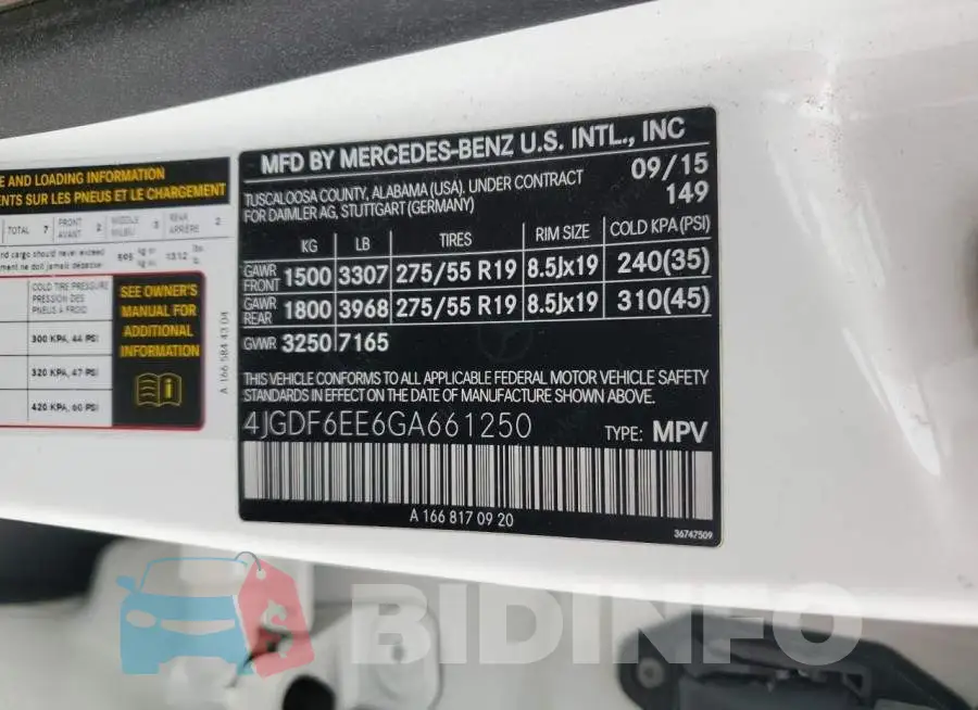 4JGDF6EE6GA661250 Photo# 13