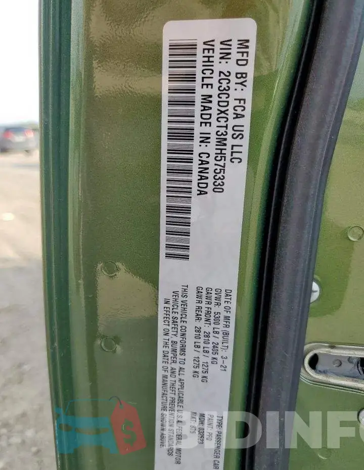 2C3CDXCT3MH575330 Photo# 12
