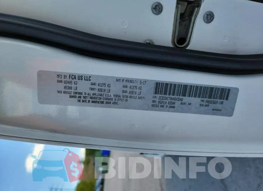 2C3CDXCT8HH643546 Photo# 12