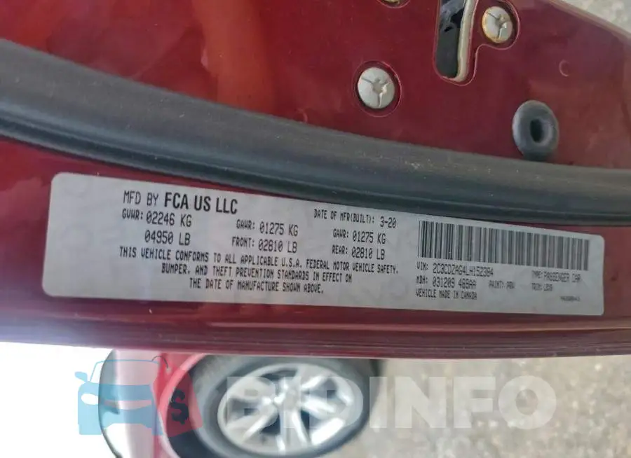 2C3CDZAG4LH152384 Photo# 12