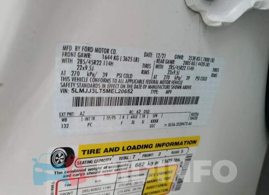 5LMJJ3LT5MEL20652 Photo# 13