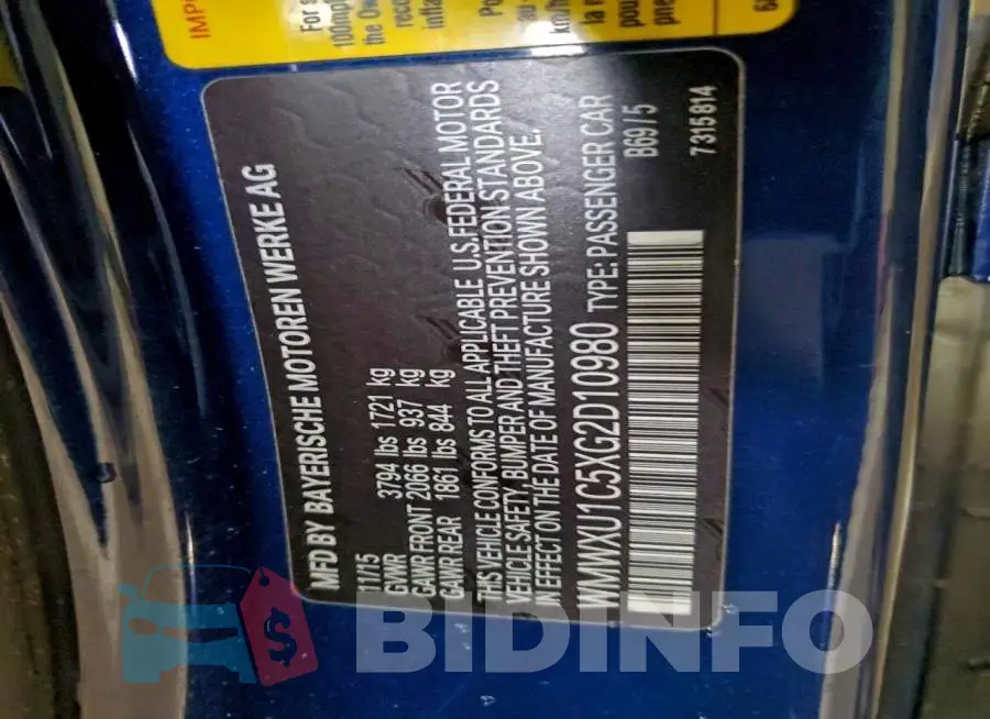 WMWXU1C5XG2D10980 Photo# 13