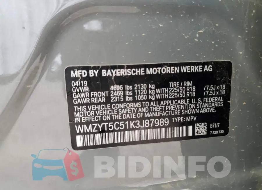 WMZYT5C51K3J87989 Photo# 14