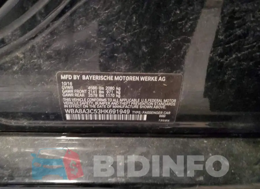 WBA8A3C53HK691949 Photo# 12