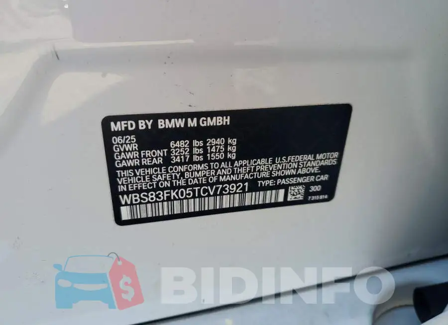 WBS83FK05TCV73921 Photo# 12