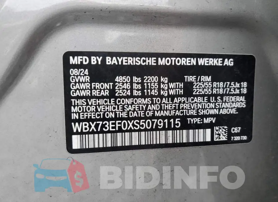 WBX73EF0XS5079115 Photo# 13