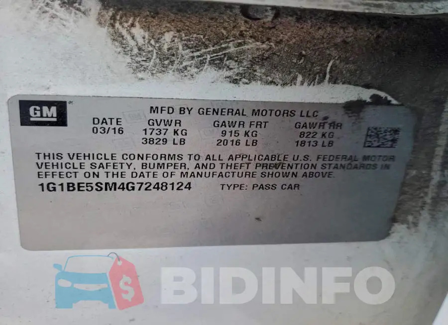 1G1BE5SM4G7248124 Photo# 12