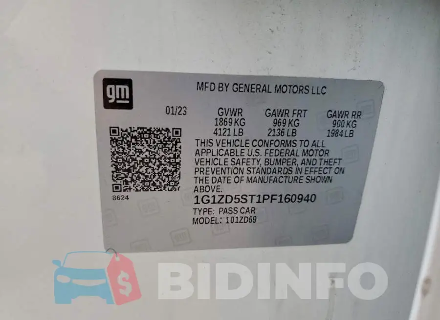 1G1ZD5ST1PF160940 Photo# 12
