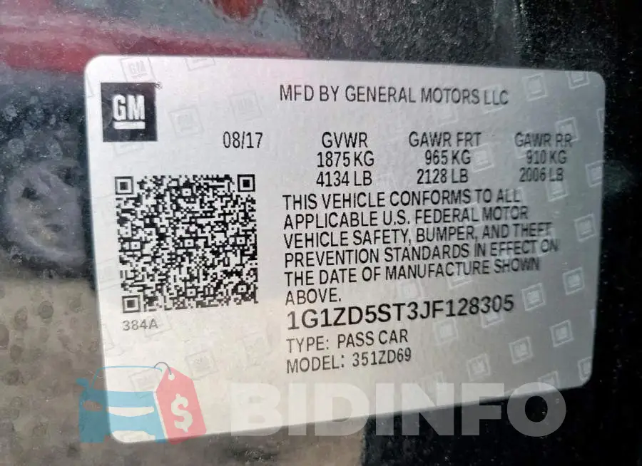 1G1ZD5ST3JF128305 Photo# 12