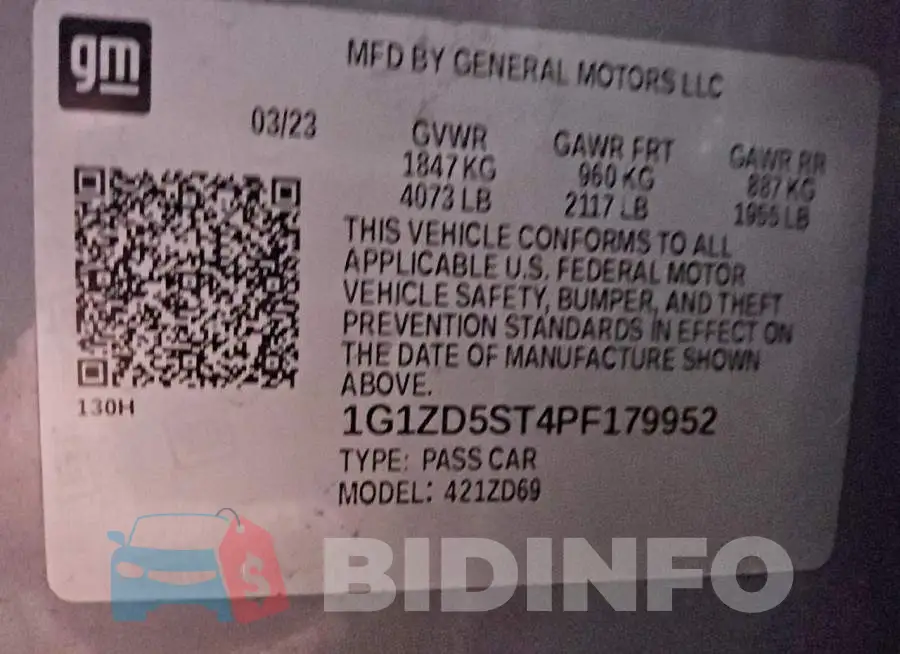 1G1ZD5ST4PF179952 Photo# 13
