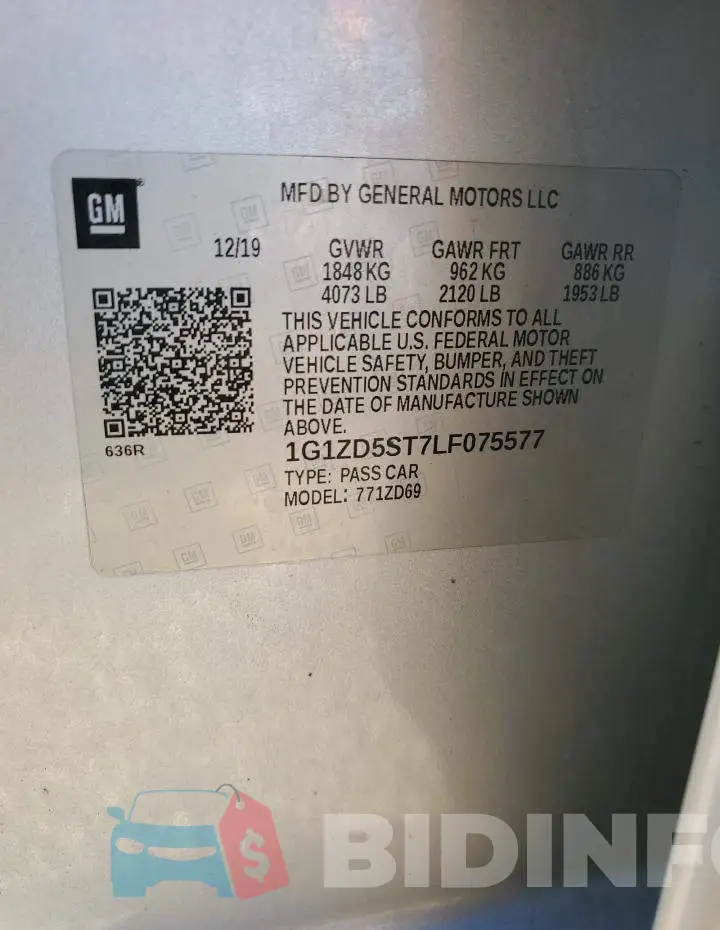 1G1ZD5ST7LF075577 Photo# 12