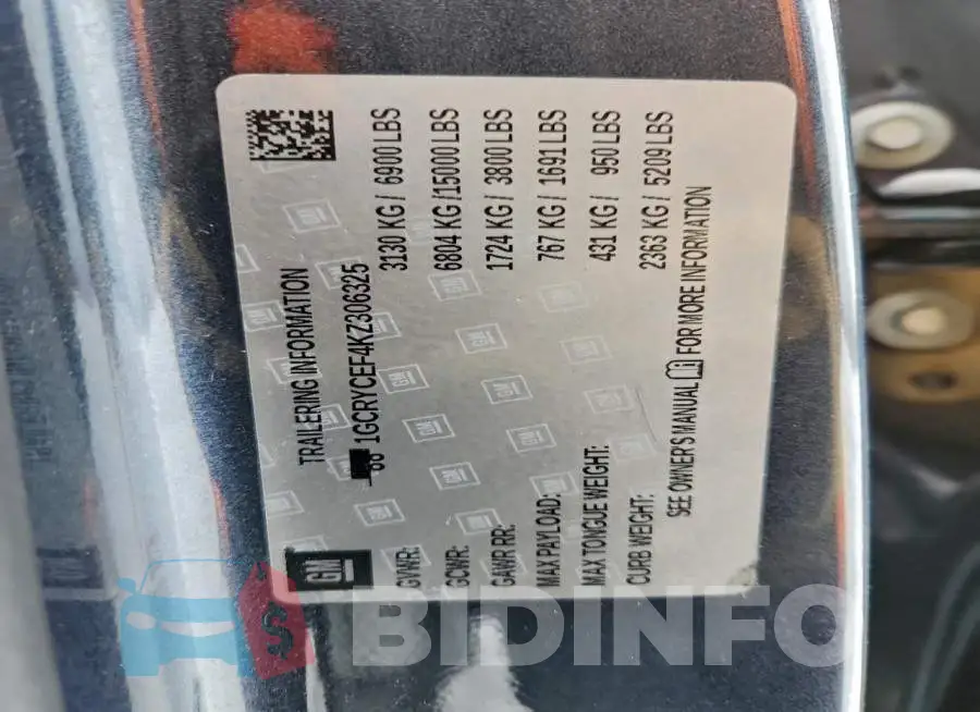 1GCRYCEF4KZ306325 Photo# 12