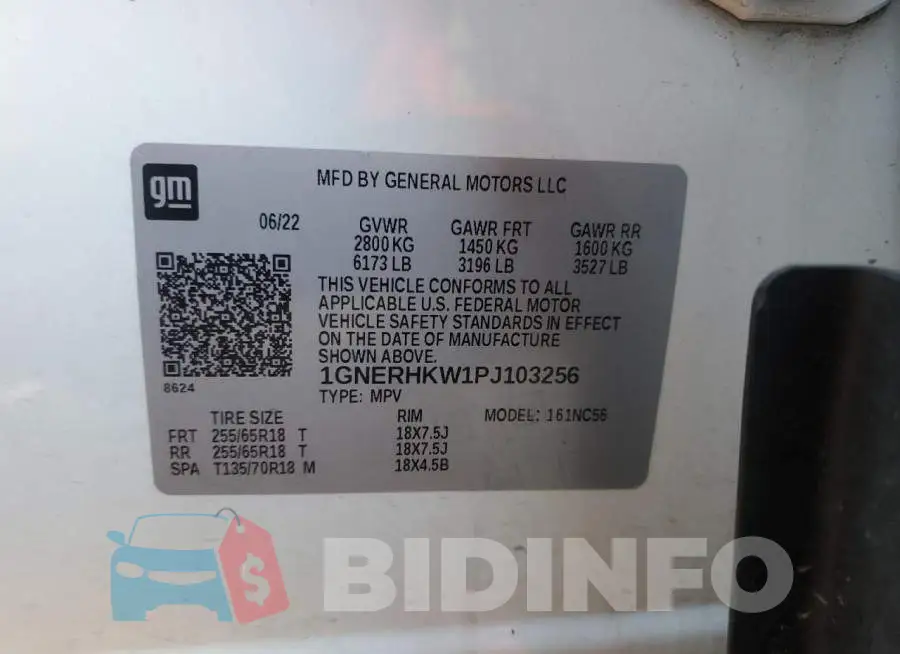 1GNERHKW1PJ103256 Photo# 13