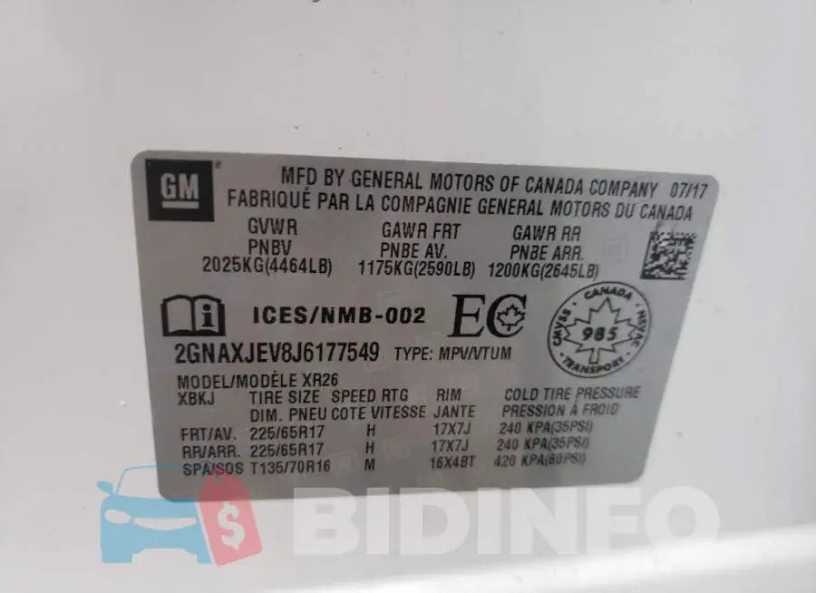 2GNAXJEV8J6177549 Photo# 12