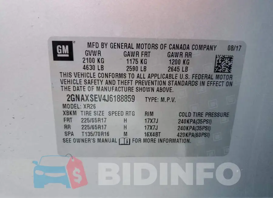 2GNAXSEV4J6188859 Photo# 13