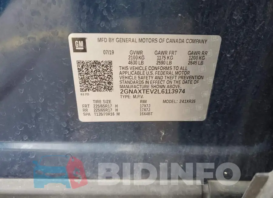 2GNAXTEV2L6113974 Photo# 13